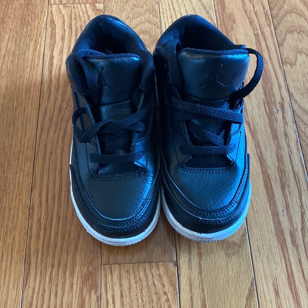 NIKE 832033-020 Air Jordan 3 Retro BT Toddlers Sz 9C Black White Shoes-SIZE 9C